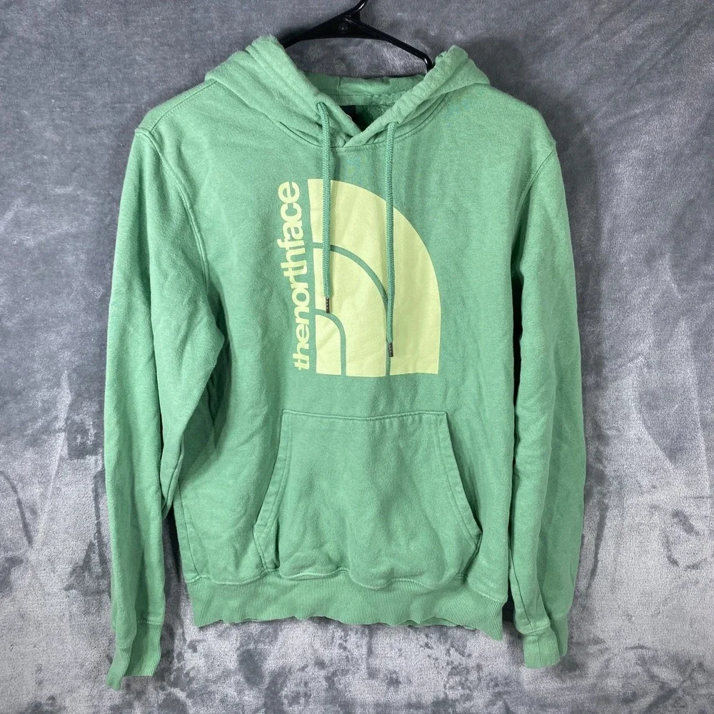 The North Face Hoodie Mens Small Fleece Pullover Sweatshirt Drawstring Half Dome